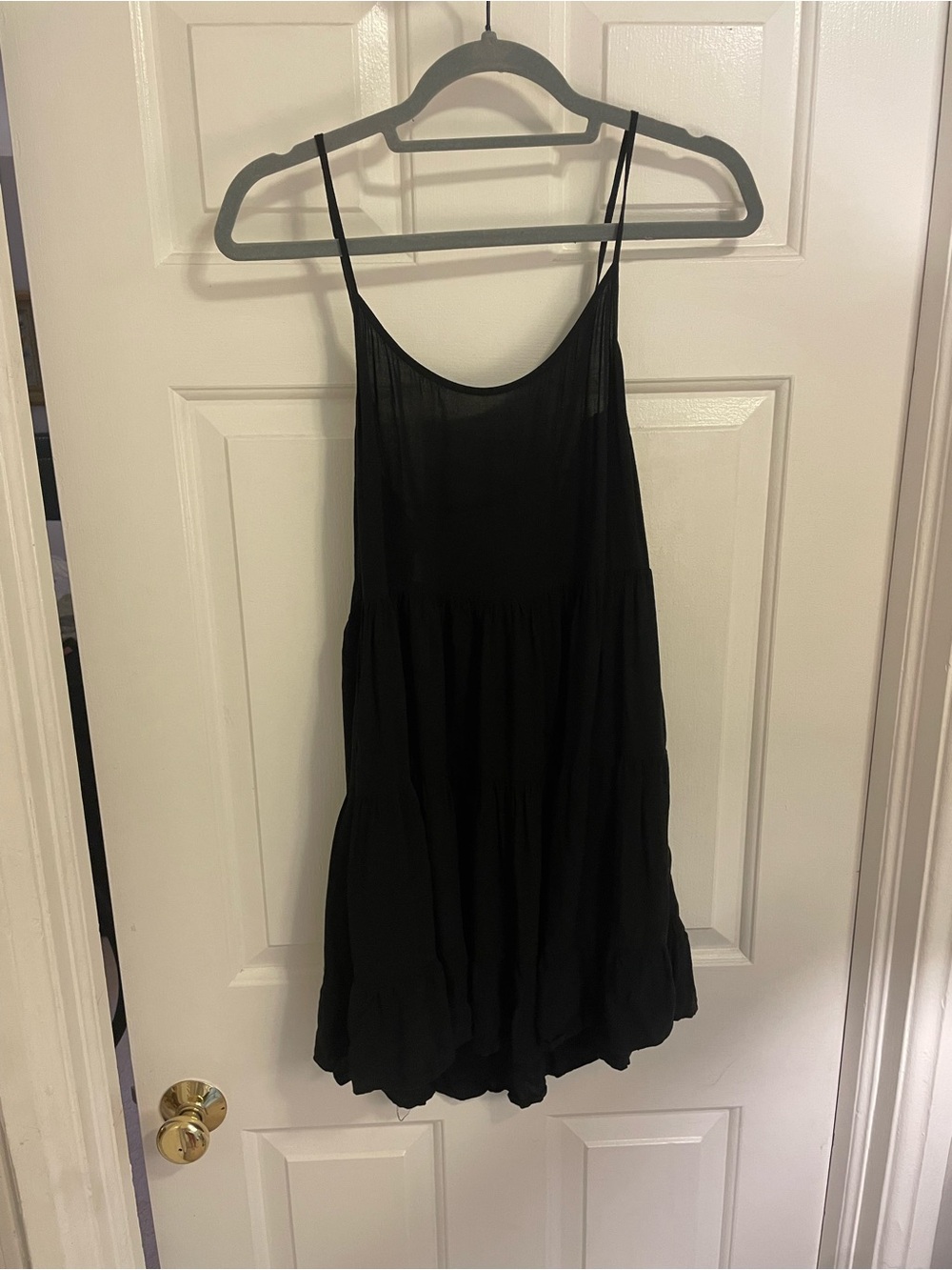 Black Spaghetti Strap Slip Dress or bathing suit cover up